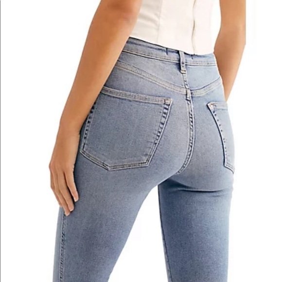 Free People Raw High‎ Rise Jeggings in Indigo Size 27 - Picture 2 of 8